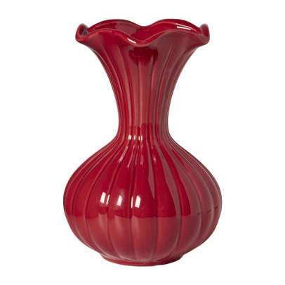 Vaas bloem - bordeaux rood - 11.7x17.3 cm