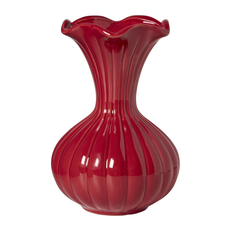 Vaas bloem - bordeaux rood - 11.7x17.3 cm