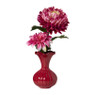 Vaas bloem - bordeaux rood - 11.7x17.3 cm