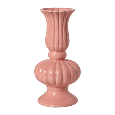 Vaas bol - roze - 11.3x23.3 cm