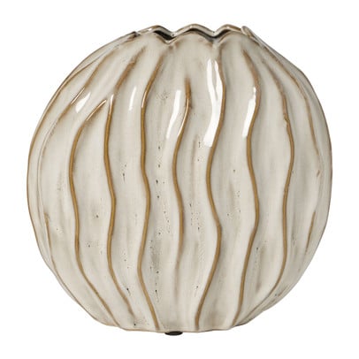 Vaas bol - beige - 27x25x14 cm