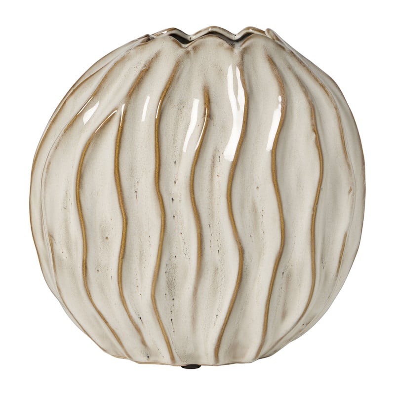 Vaas bol - beige - 27x25x14 cm
