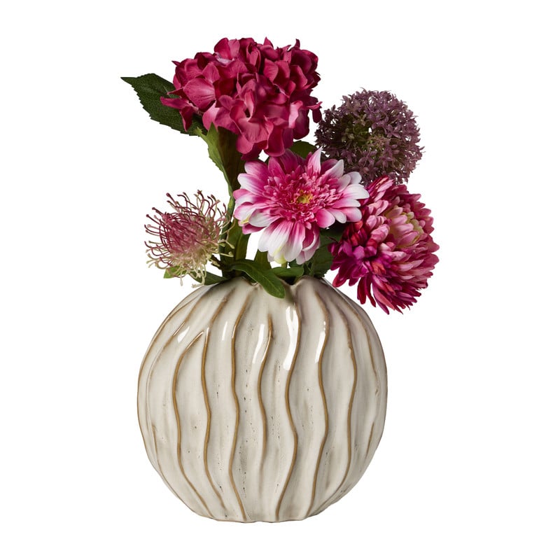 Vaas bol - beige - 27x25x14 cm