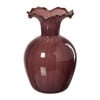 Vaas glas - bordeaux rood - 7.5x11.5 cm