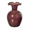 Vaas glas - bordeaux rood - 7.5x11.5 cm