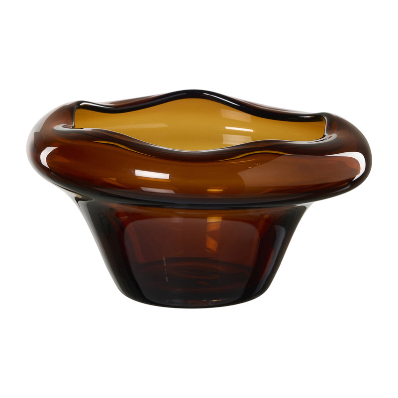 Vaas glas - bruin - ø12.5x25 cm