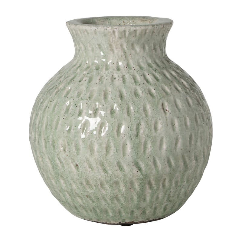 Vaas keramiek - groen - ø26.5x28 cm