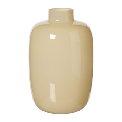 Vaas melkglas middel - beige - ø15x23 cm