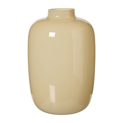 Vaas melkglas groot - beige - ø18x27 cm