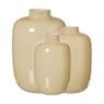 Vaas melkglas mega  - beige - ø22x32 cm 