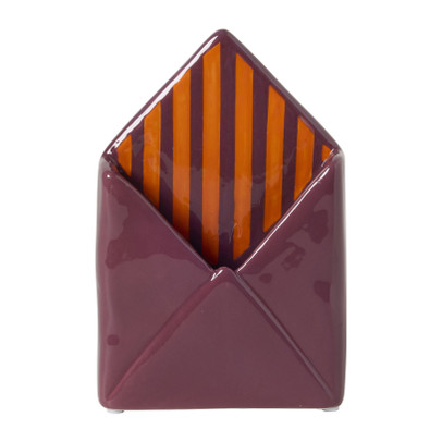 Vaas envelop - bordeaux rood - ø12.3x18 cm