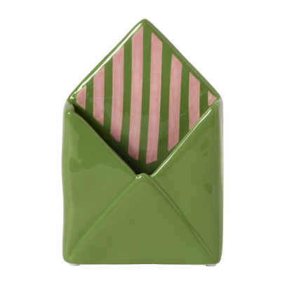 Vaas envelop - groen - ø12.3x18 cm