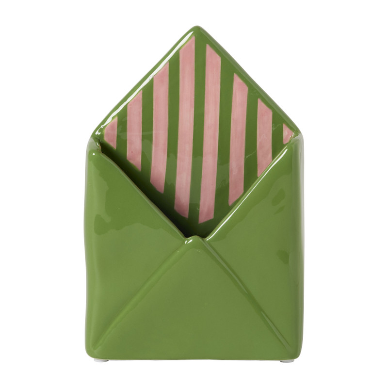 Vaas envelop - groen - ø12.3x18 cm
