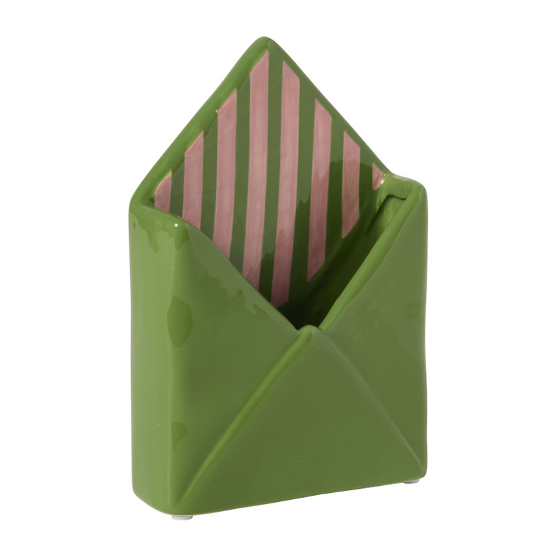 Vaas envelop - groen - ø12.3x18 cm