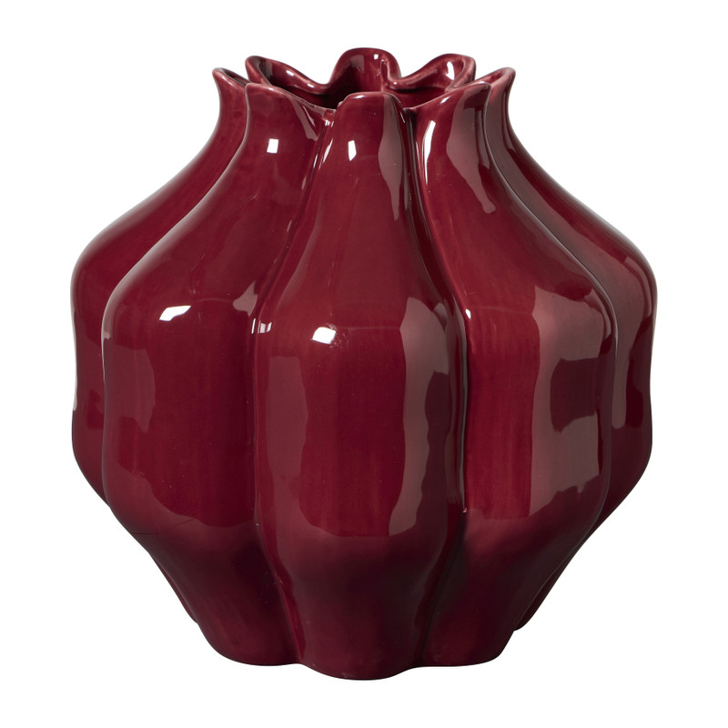 Vaas tulp - bordeauxrood - ø30x29 cm 