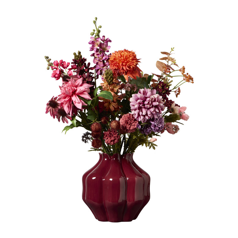 Vaas tulp - bordeauxrood - ø30x29 cm 