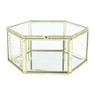 Opbergdoosje hexagoon - goud - 12.5x12.5x5.5 cm