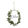 Hangdecoratie met blaadjes - Welcome - ø30 cm