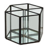 Opbergbakje glas - zeshoek - ⌀16x10 cm 