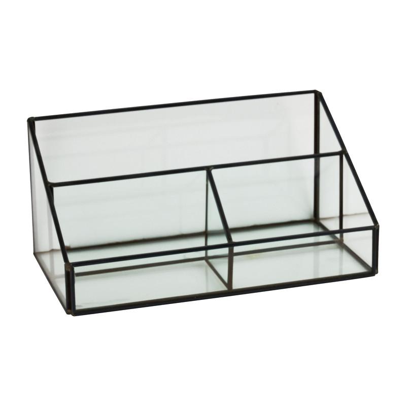 Opbergbakje glas - rechthoek - 21.5x10 cm 
