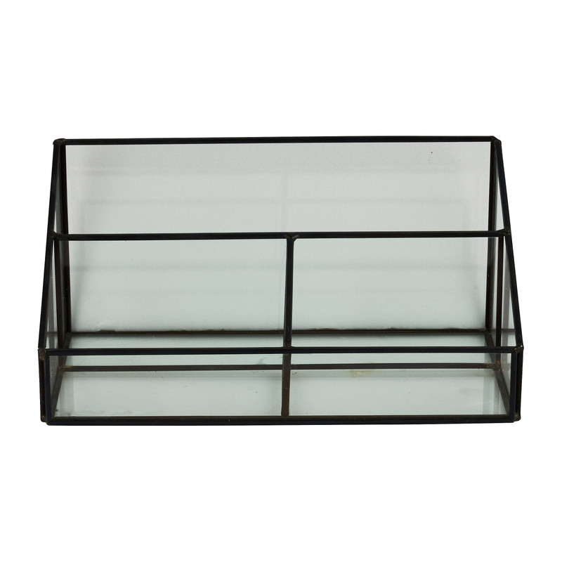 Opbergbakje glas - rechthoek - 21.5x10 cm 