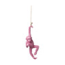 Hangende aap - roze - 38x15.5x8 cm