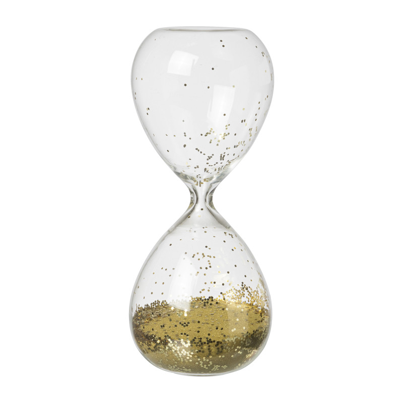 Zandloper - goudkleurig - ø6x15 cm