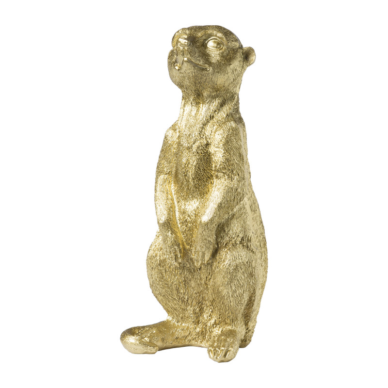 Gouden meerkat - goudkleurig - 10x9x23 cm