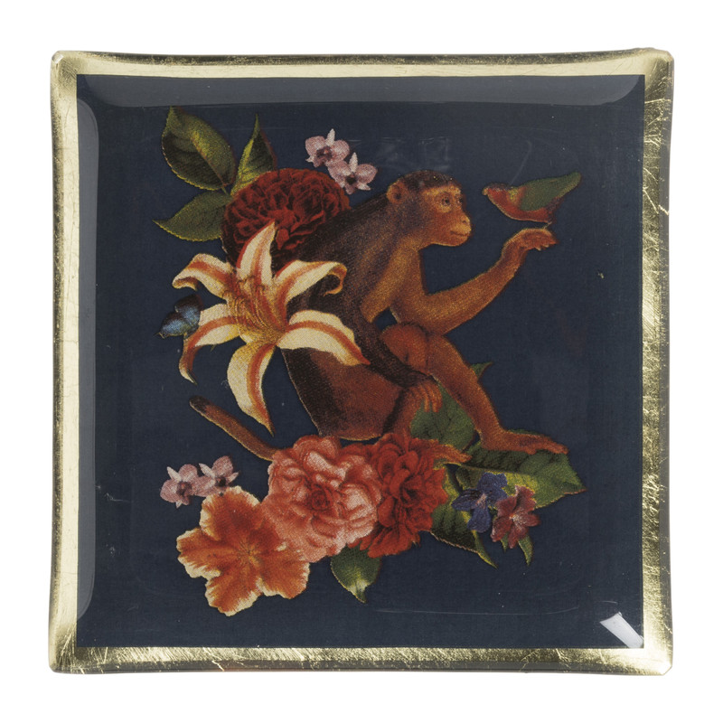 Schaaltje dieren met bloemen - multikleur - ø10x1.5 cm