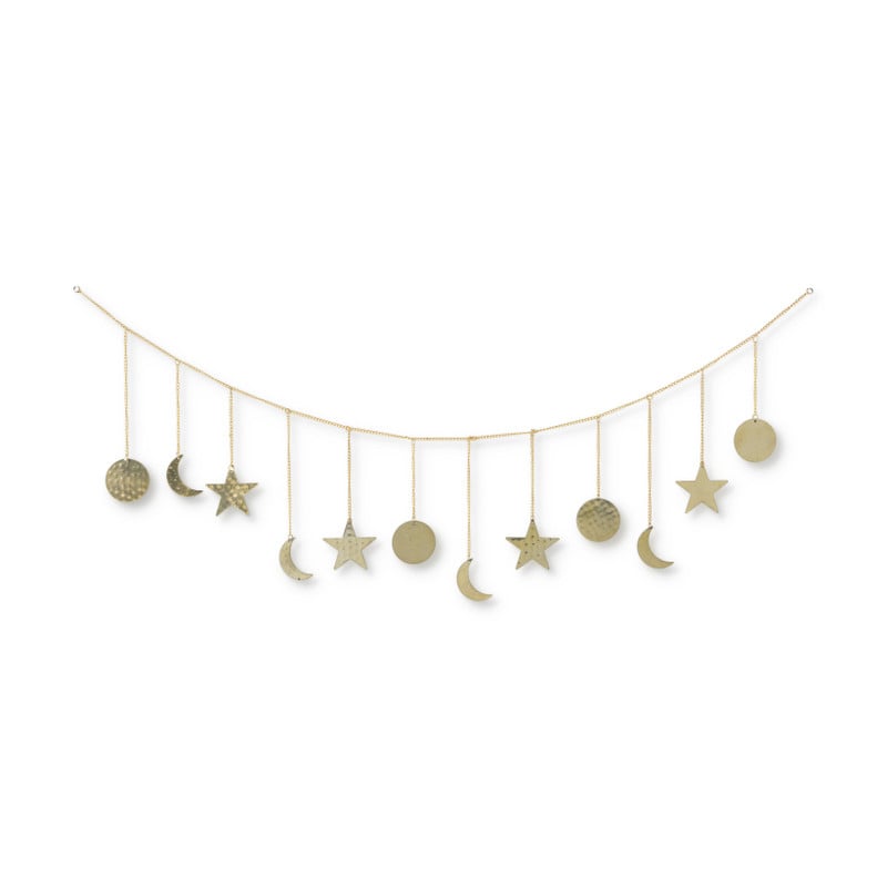 Guirlande met maantjes - goudkleurig - 92x19.5 cm
