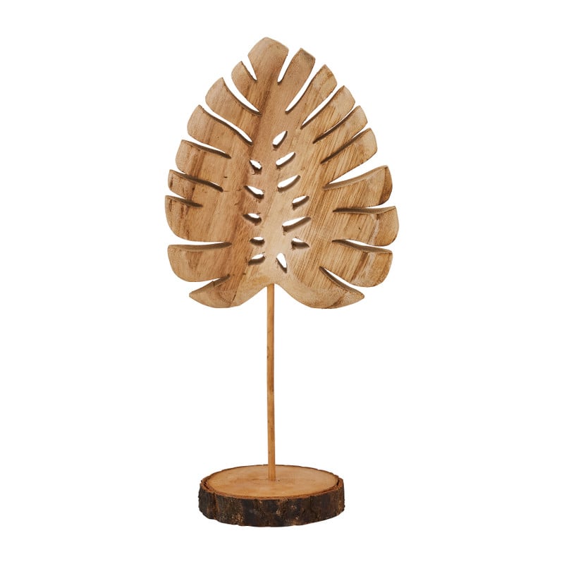 Staande decoratie blad - diverse varianten - 14x8x31 cm