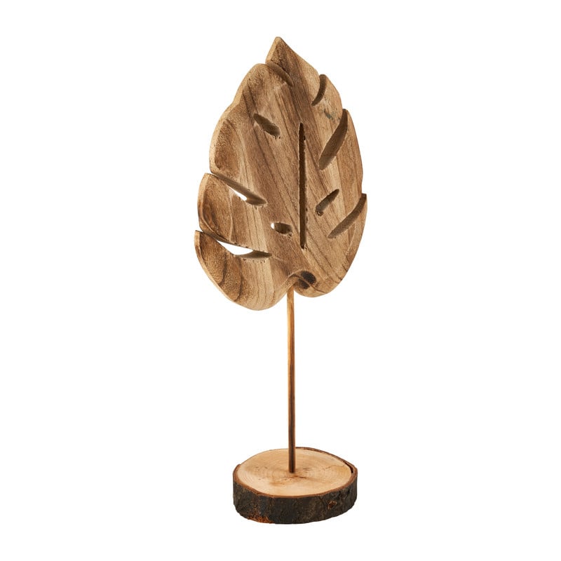 Staande decoratie blad - diverse varianten - 14x8x31 cm