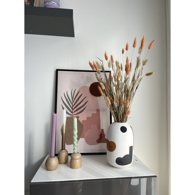 Schilderij teddy vaasje - multikleur - 40x60x2 cm