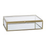 Gouden box - rechthoekig -  18x12x4,5 cm