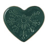 Schaaltje hart - groen - 14.5x12.5 cm