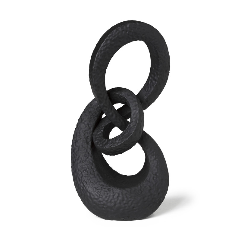 Deco knoop - zwart - 25x15x8 cm