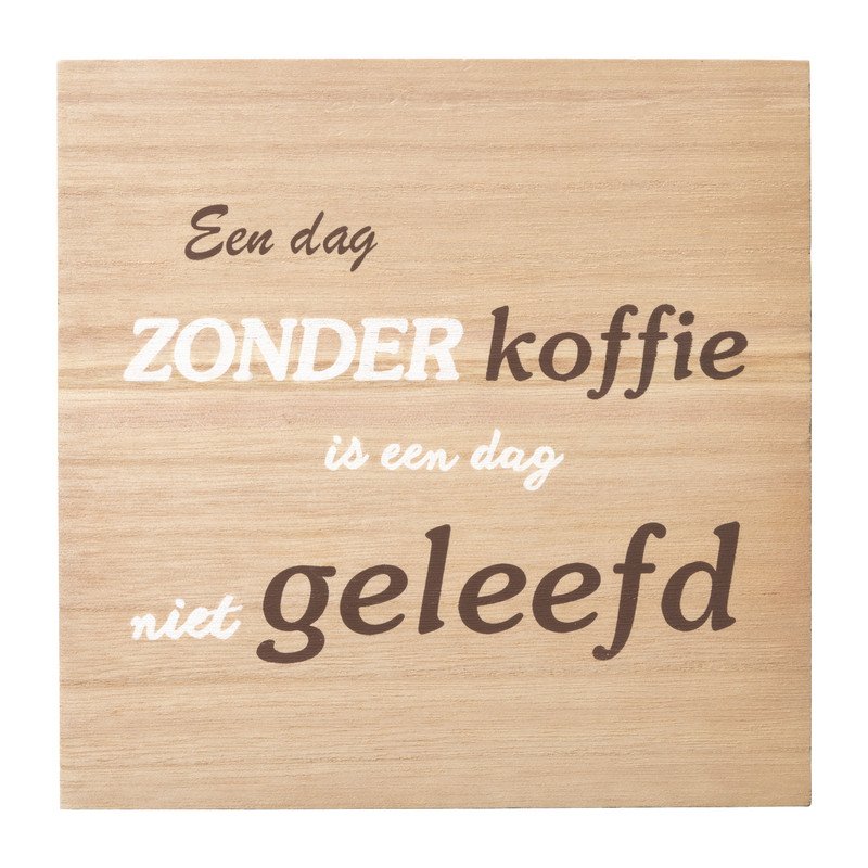 Tekstbord Thee - 20x20 cm 