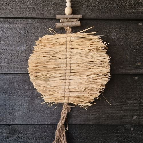 Wandhanger Raffia - 65x28x2.5 cm 