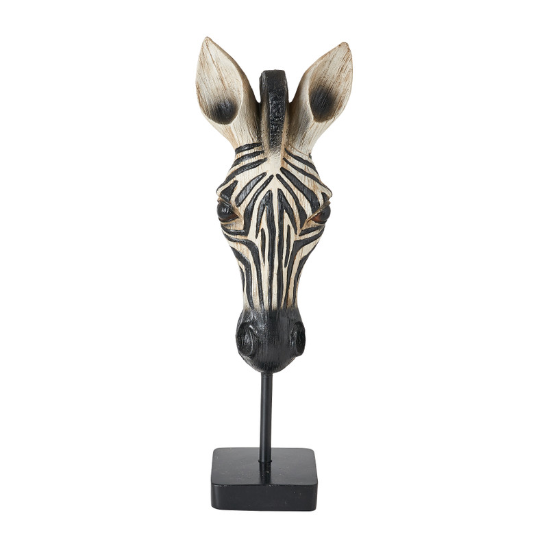 Dierenkop zebra op voet - 40 cm