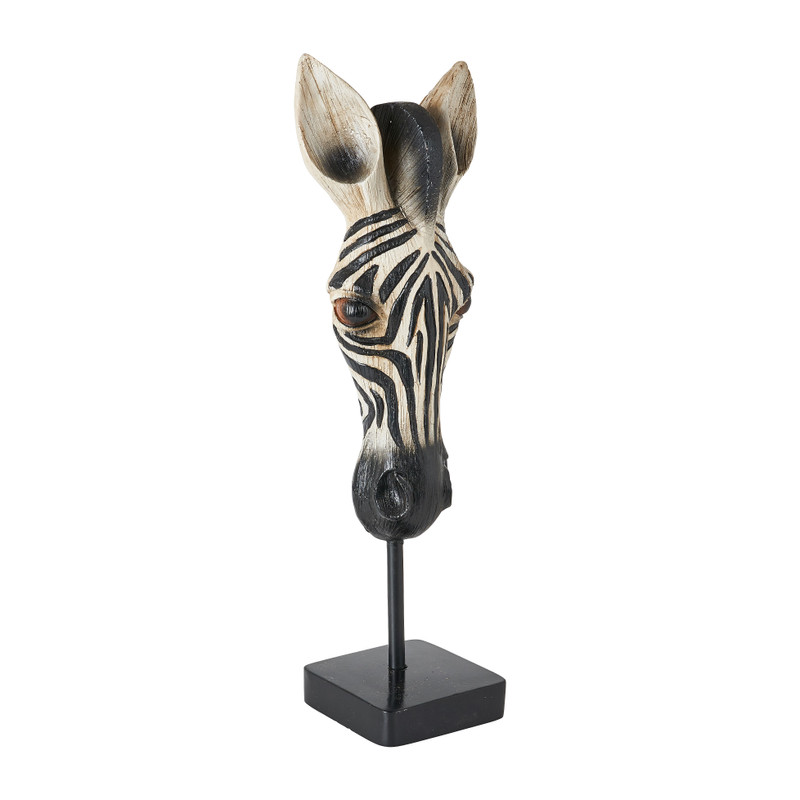 Dierenkop zebra op voet - 40 cm