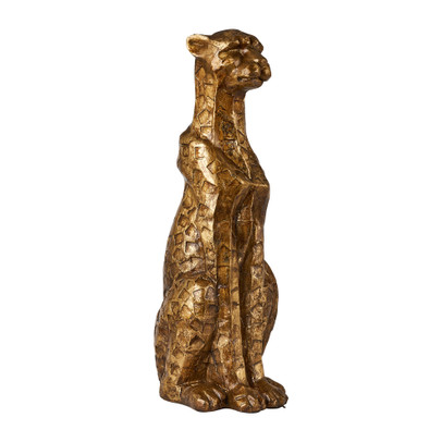 Luipaard beeld - goudkleurig - cm | Xenos