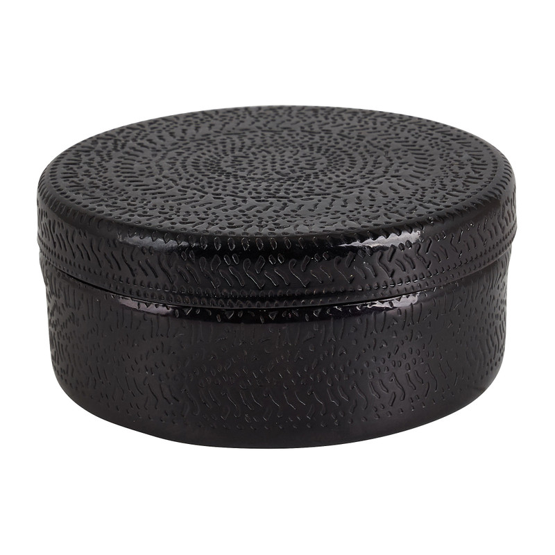 Opbergpotje relief - ⌀10x5 cm 