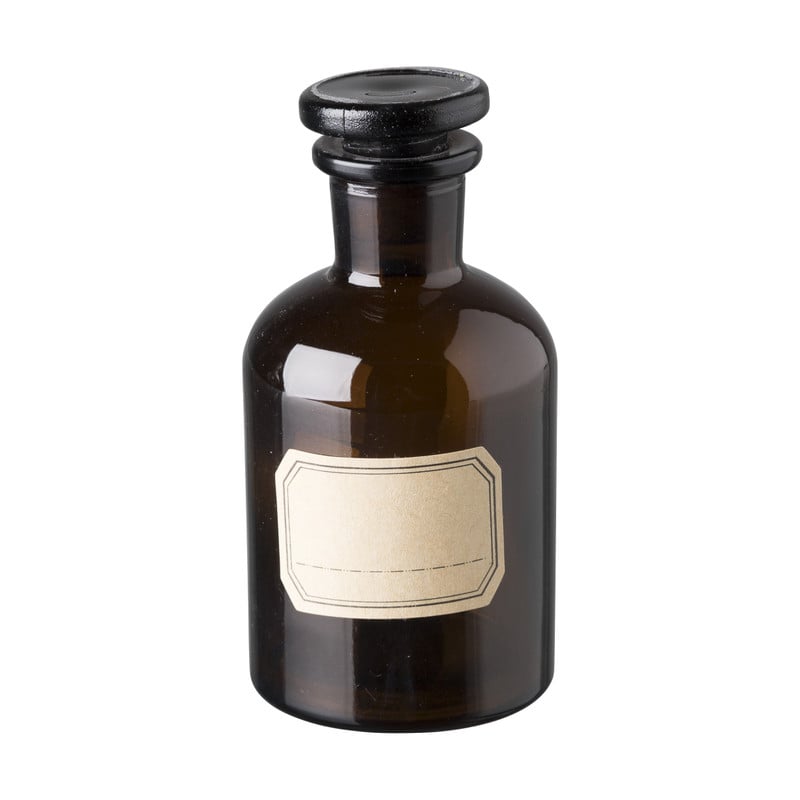 Apotheker fles - bruin - 7x5,7x11,5 cm