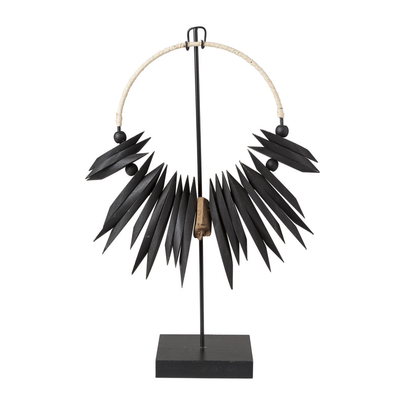 pin Demonstreer katje Staande decoratie met kralen - zwart - 30x10x41 cm | Xenos