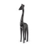 Beeldje giraffe - zwart - 54 cm 