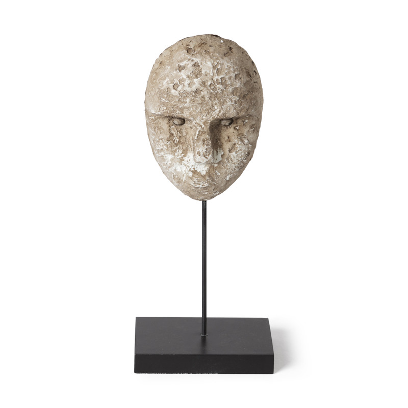 Masker staand - steen - 12x7.5x29 cm