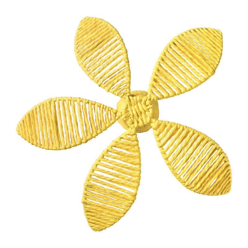 Decoratie palmboom - geel - 34x34x30 cm