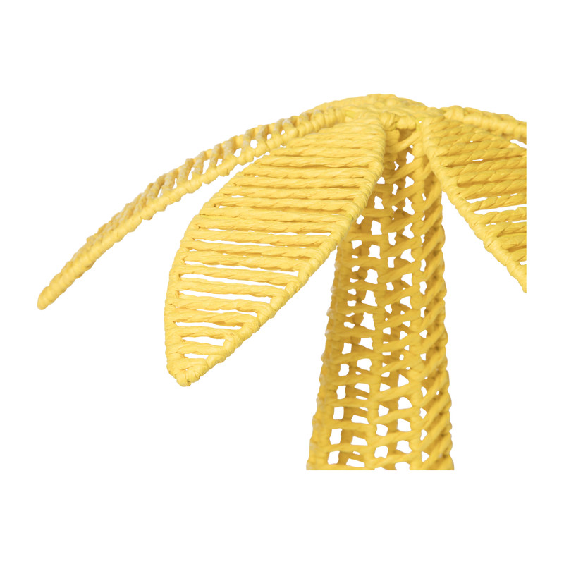 Decoratie palmboom - geel - 34x34x30 cm
