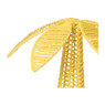 Decoratie palmboom - geel - 34x34x30 cm