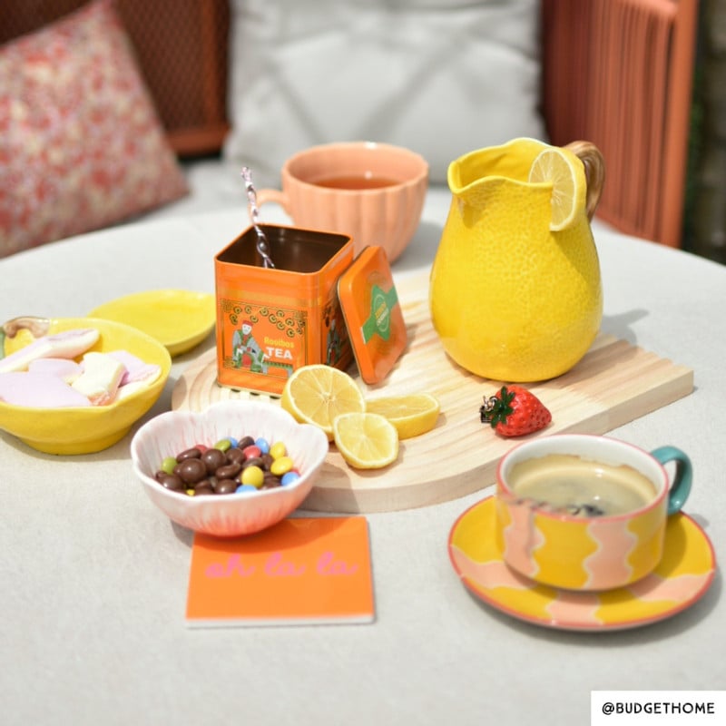 Siertegel Oh la la - roze/oranje - 10x10x0.5 cm